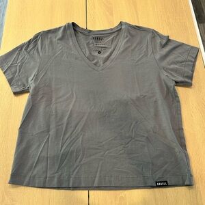 NOBULL Gray V-Neck T-Shirt